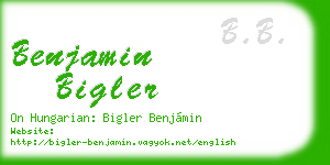 benjamin bigler business card